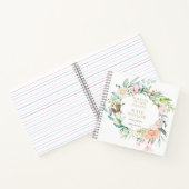 Floral Funeral Memorial Budget Guest Book Notitieboek (Binnen)