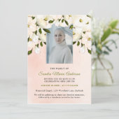 Floral Funeral Memorial Foto's: viering van het le Bedankkaart (Staand voorkant)