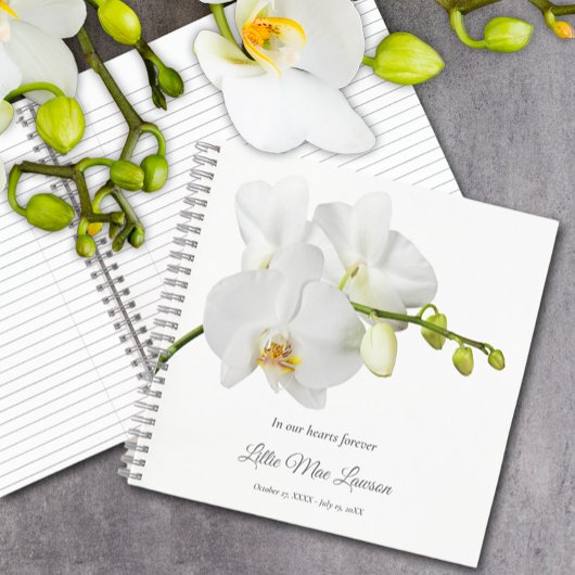 Floral Funeral Memorial Guest Book Notitieboek
