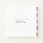 Floral Funeral Memorial Guest Book Notitieboek (Achterkant)