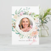 Floral Funeral Memorial Order of Service Programmakaart (Staand voorkant)