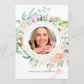 Floral Funeral Memorial Order of Service Programmakaart (Voorkant)