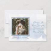 Floral funeral Memorial White in het liefhebben va Bedankkaart (Achterkant)