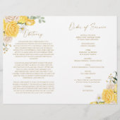 Floral Funeral Order of Service | herdenkingsprogr (Achterkant)