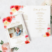 Floral Funeral Order of Service | herdenkingsprogr