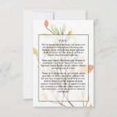 Floral Funeral Prayer Card Sjabloon (Achterkant)