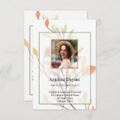 Floral Funeral Prayer Card Sjabloon (Voorkant / Achterkant)