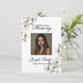 Floral Funeral Prayer Card Sjabloon (Staand voorkant)