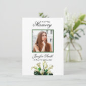 Floral Funeral Prayer Card Sjabloon (Staand voorkant)