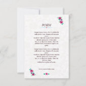 Floral Funeral Prayer Card Template Kaart (Achterkant)