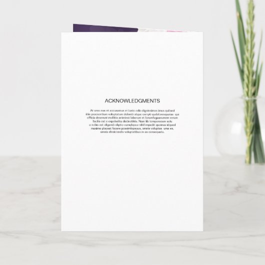 Floral Funeral Program Brochure Sjabloon (Achterkant)