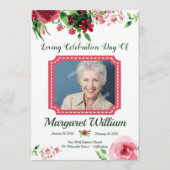 Floral Funeral Program Card Sjabloon (Voorkant)