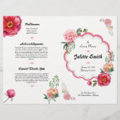 Floral Funeral Program Flyer (Voorkant)