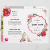 Floral Funeral Program Flyer (Voorkant / Achterkant)