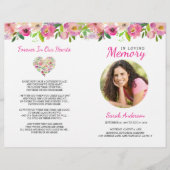 Floral Funeral Program Order of Service Flyer (Voorkant)