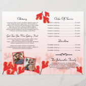 Floral Funeral Programme Sjabloon (Achterkant)