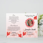 Floral Funeral Programme Sjabloon (Staand voorkant)