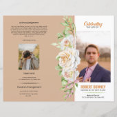 Floral Funeral Programme Sjabloon (Voorkant)