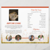 Floral Funeral Programme Sjabloon (Achterkant)