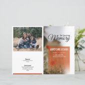 Floral Funeral Programme Sjabloon (Staand voorkant)