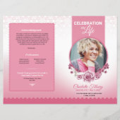 Floral Funeral Programme Sjabloon (Voorkant)