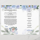 Floral Funeral Programme Sjabloon (Achterkant)