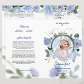 Floral Funeral Programme Sjabloon (Voorkant / Achterkant)