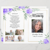 Floral Funeral Programme sjabloon (Voorkant / Achterkant)