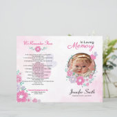 Floral Funeral Programme Sjabloon (Staand voorkant)