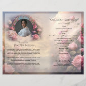 Floral Funeral Programme Sjabloon (Achterkant)