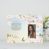 Floral Funeral Programme Sjabloon (Staand voorkant)