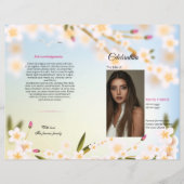 Floral Funeral Programme Sjabloon (Voorkant)