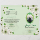 Floral Funeral Programme Sjabloon (Voorkant / Achterkant)