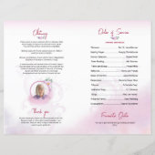 Floral Funeral Programme Sjabloon (Achterkant)