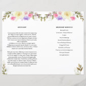 Floral Funeral Programme sjabloon (Achterkant)