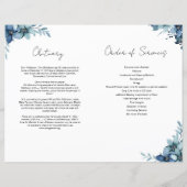 Floral Funeral Programme Sjabloon (Achterkant)