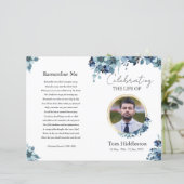 Floral Funeral Programme Sjabloon (Staand voorkant)