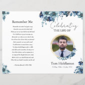 Floral Funeral Programme Sjabloon (Voorkant)