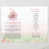 Floral Funeral Programme Sjabloon (Achterkant)