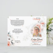 Floral Funeral Programme Sjabloon (Staand voorkant)