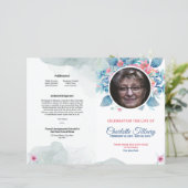 Floral Funeral Programme Sjabloon (Staand voorkant)