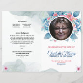 Floral Funeral Programme Sjabloon (Voorkant)
