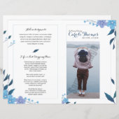 Floral Funeral Programme Sjabloon (Voorkant / Achterkant)