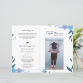 Floral Funeral Programme Sjabloon (Staand voorkant)