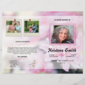 Floral Funeral Programme Sjabloon (Voorkant)