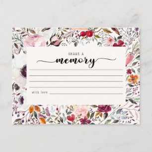 Floral Funeral Share a Memory Condolences Kaart