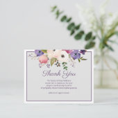 Floral Funeral Signable Bedankt Opmerking Kaart (Staand voorkant)