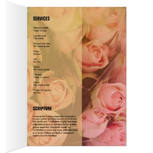 Floral Funeral Sjabloon (Binnen (Rechts))