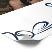 Floral Funeral Welcome Sign Sjabloon Poster (Hoek)