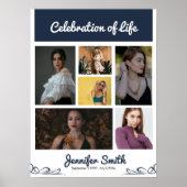 Floral Funeral Welcome Sign Sjabloon Poster (Voorkant)